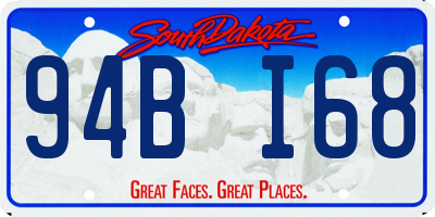 SD license plate 94BI68