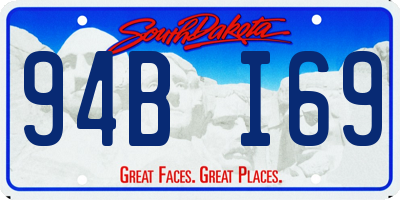 SD license plate 94BI69