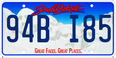 SD license plate 94BI85