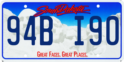 SD license plate 94BI90