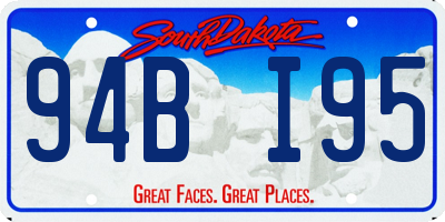 SD license plate 94BI95