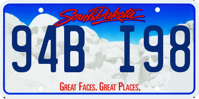 SD license plate 94BI98