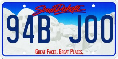 SD license plate 94BJ00