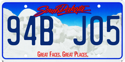 SD license plate 94BJ05