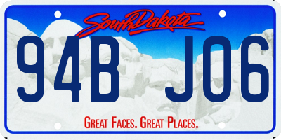 SD license plate 94BJ06