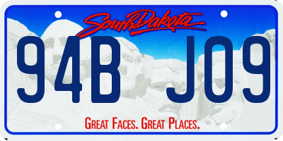 SD license plate 94BJ09