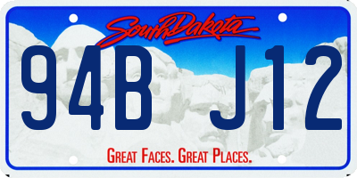 SD license plate 94BJ12