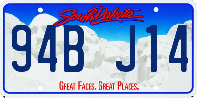 SD license plate 94BJ14