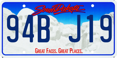 SD license plate 94BJ19