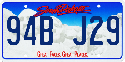 SD license plate 94BJ29
