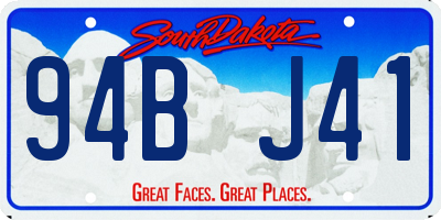 SD license plate 94BJ41