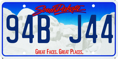 SD license plate 94BJ44