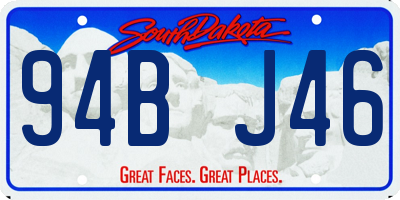 SD license plate 94BJ46