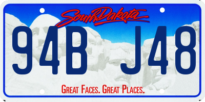 SD license plate 94BJ48