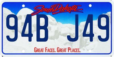 SD license plate 94BJ49