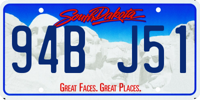 SD license plate 94BJ51