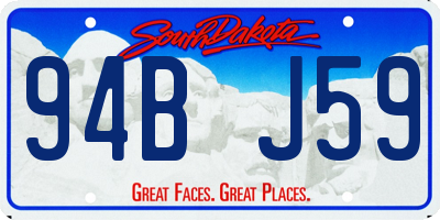SD license plate 94BJ59