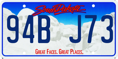 SD license plate 94BJ73