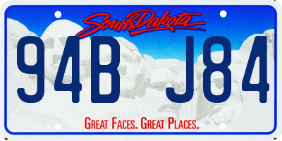 SD license plate 94BJ84