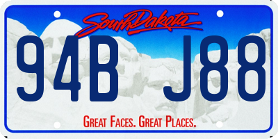 SD license plate 94BJ88