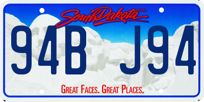 SD license plate 94BJ94