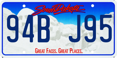 SD license plate 94BJ95