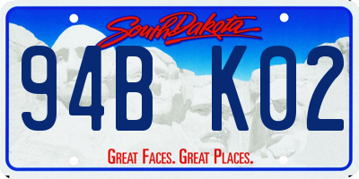 SD license plate 94BK02