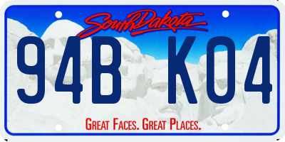 SD license plate 94BK04