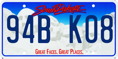 SD license plate 94BK08