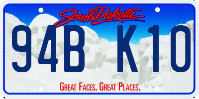 SD license plate 94BK10