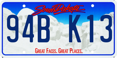 SD license plate 94BK13