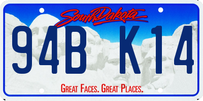 SD license plate 94BK14