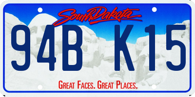 SD license plate 94BK15
