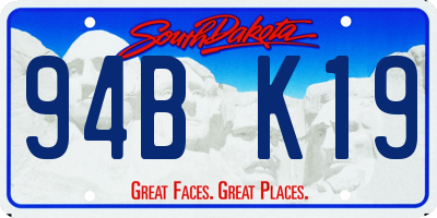 SD license plate 94BK19
