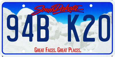 SD license plate 94BK20