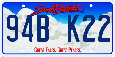 SD license plate 94BK22