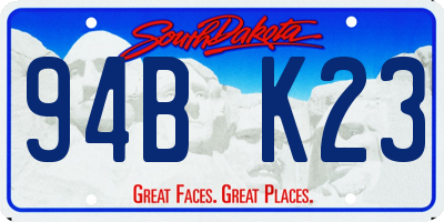 SD license plate 94BK23