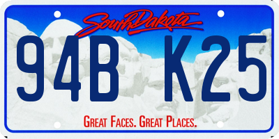 SD license plate 94BK25