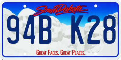 SD license plate 94BK28