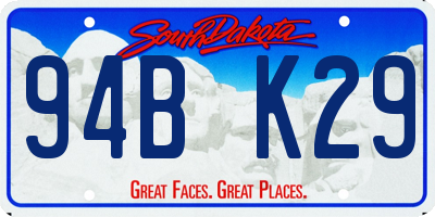 SD license plate 94BK29
