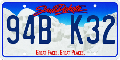 SD license plate 94BK32