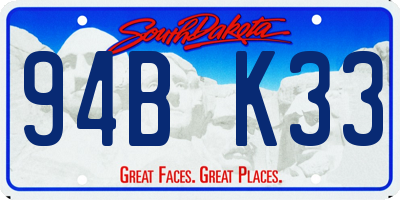 SD license plate 94BK33