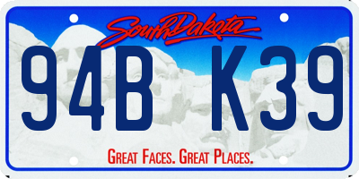 SD license plate 94BK39