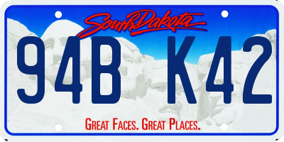 SD license plate 94BK42