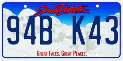 SD license plate 94BK43