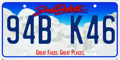 SD license plate 94BK46