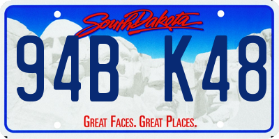 SD license plate 94BK48