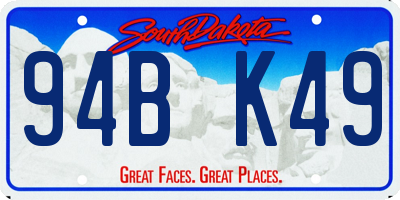 SD license plate 94BK49