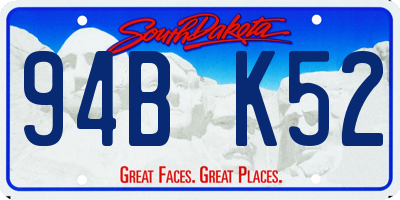 SD license plate 94BK52