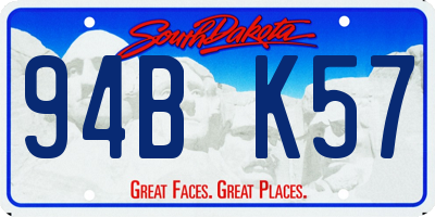 SD license plate 94BK57